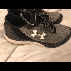 Black and White Under Armour Shoes